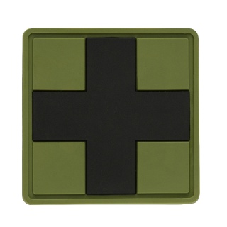 M-TAC Naszywka na rzep Medic Cross Square PVC Black Olive