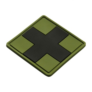 M-TAC Naszywka na rzep Medic Cross Square PVC Black Olive