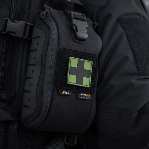 M-TAC Naszywka na rzep Medic Cross Square PVC Black Olive