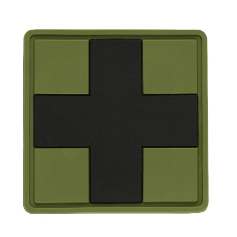 M-TAC Naszywka na rzep Medic Cross Square PVC Black Olive