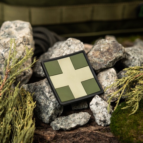 M-TAC Naszywka na rzep Medic Cross Square PVC Olive