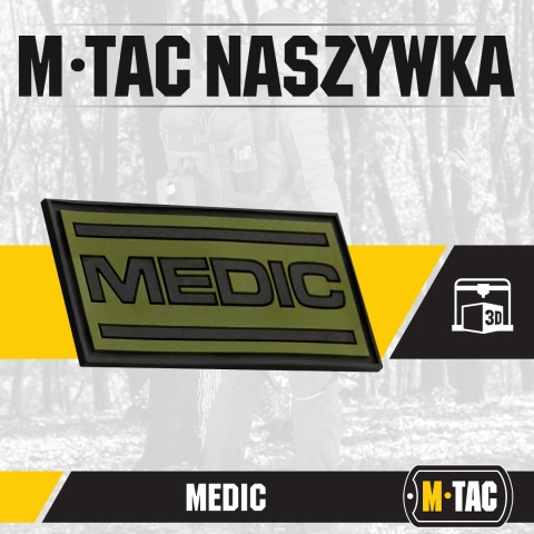 M-TAC Naszywka na rzep Medic PVC Black Olive