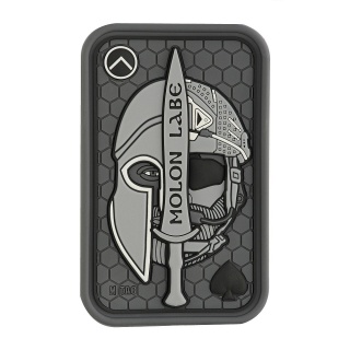 M-TAC Naszywka na rzep Morale Patch Molon Labe Ace 3D PVC Grey