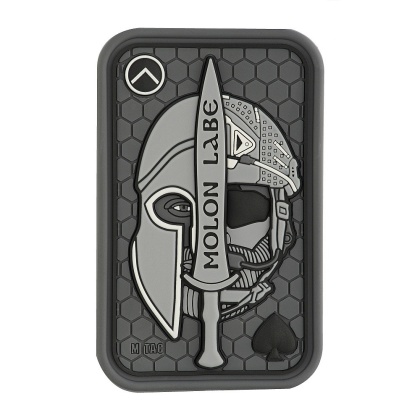 M-TAC Naszywka na rzep Morale Patch Molon Labe Ace 3D PVC Grey