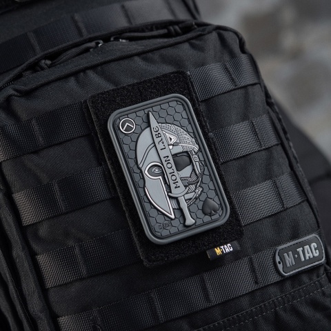 M-TAC Naszywka na rzep Morale Patch Molon Labe Ace 3D PVC Grey