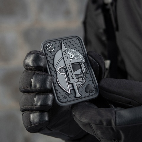 M-TAC Naszywka na rzep Morale Patch Molon Labe Ace 3D PVC Grey