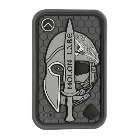 M-TAC Naszywka na rzep Morale Patch Molon Labe Ace 3D PVC Grey