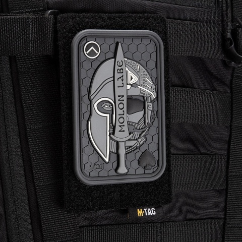 M-TAC Naszywka na rzep Morale Patch Molon Labe Ace 3D PVC Grey