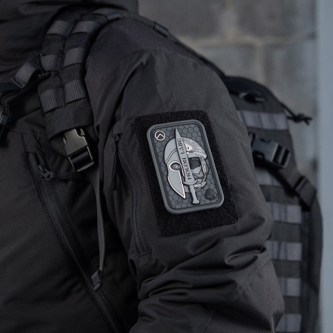 M-TAC Naszywka na rzep Morale Patch Molon Labe Ace 3D PVC Grey
