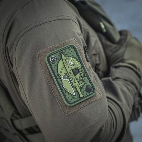M-TAC Naszywka na rzep Morale Patch Molon Labe Ace 3D PVC Olive