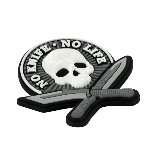 M-TAC Naszywka na rzep No Knife No Life 3D PVC Black/White