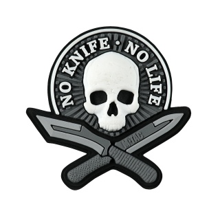 M-TAC Naszywka na rzep No Knife No Life 3D PVC Black/White