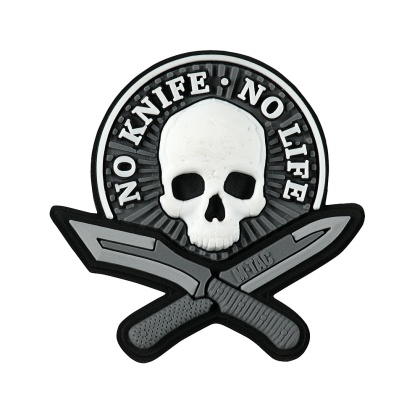 M-TAC Naszywka na rzep No Knife No Life 3D PVC Black/White