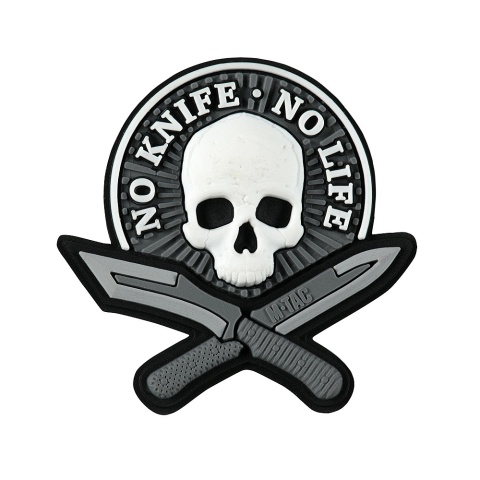 M-TAC Naszywka na rzep No Knife No Life 3D PVC Black/White