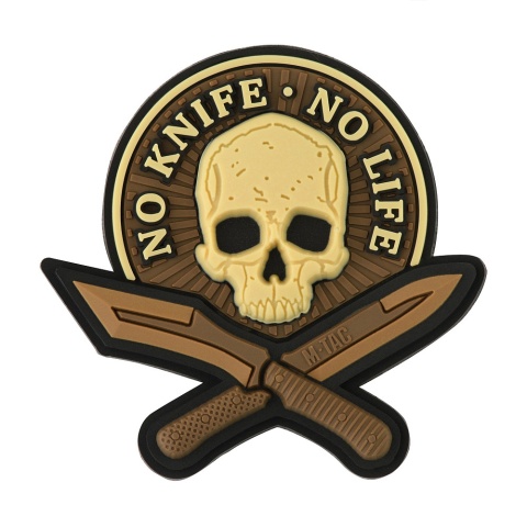 M-TAC Naszywka na rzep No Knife No Life 3D PVC Coyote