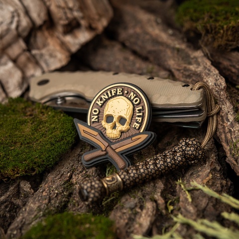 M-TAC Naszywka na rzep No Knife No Life 3D PVC Coyote
