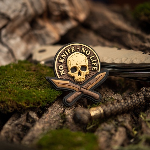 M-TAC Naszywka na rzep No Knife No Life 3D PVC Coyote