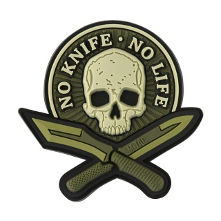 M-TAC Naszywka na rzep No Knife No Life 3D PVC Olive