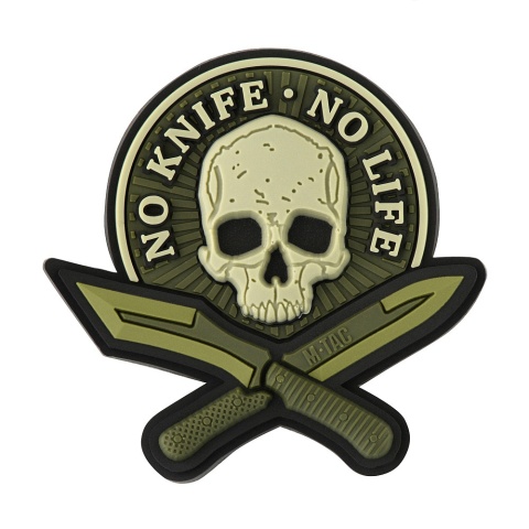 M-TAC Naszywka na rzep No Knife No Life 3D PVC Olive