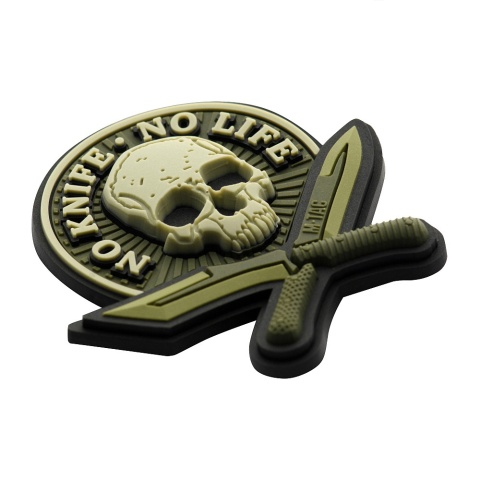 M-TAC Naszywka na rzep No Knife No Life 3D PVC Olive