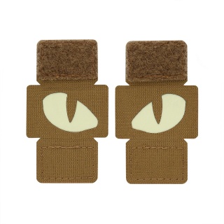 M-TAC Naszywka na rzep Tiger Eyes Laser Cut PAIR Coyote