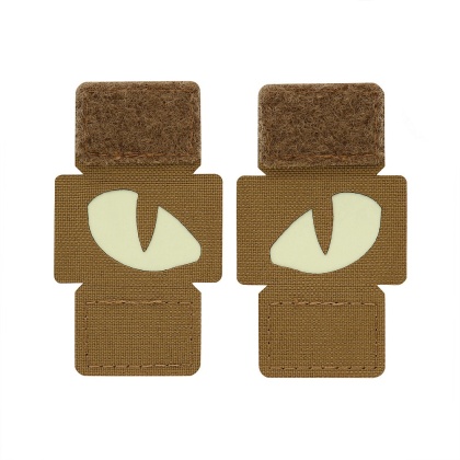 M-TAC Naszywka na rzep Tiger Eyes Laser Cut PAIR Coyote