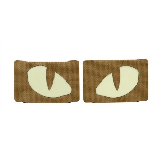 M-TAC Naszywka na rzep Tiger Eyes Laser Cut PAIR Coyote