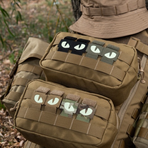 M-TAC Naszywka na rzep Tiger Eyes Laser Cut PAIR Coyote