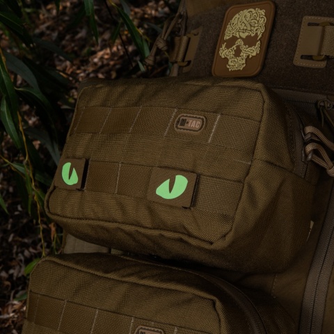 M-TAC Naszywka na rzep Tiger Eyes Laser Cut PAIR Coyote