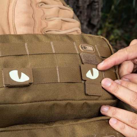 M-TAC Naszywka na rzep Tiger Eyes Laser Cut PAIR Coyote