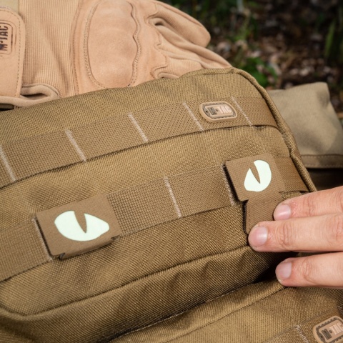M-TAC Naszywka na rzep Tiger Eyes Laser Cut PAIR Coyote