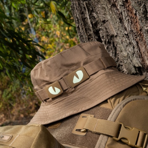 M-TAC Naszywka na rzep Tiger Eyes Laser Cut PAIR Coyote