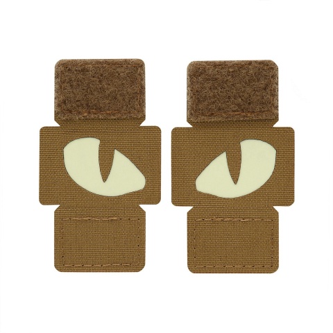 M-TAC Naszywka na rzep Tiger Eyes Laser Cut PAIR Coyote