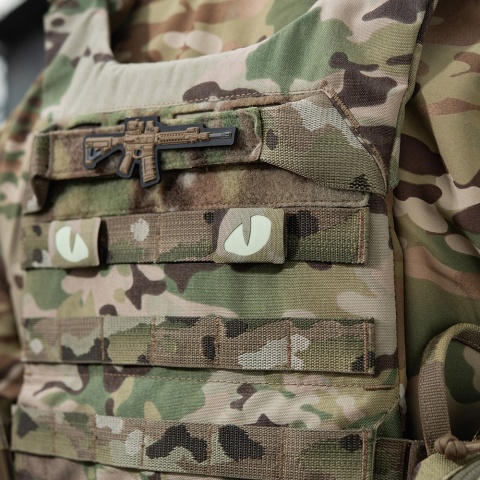 M-TAC Naszywka na rzep Tiger Eyes Laser Cut PAIR MultiCam
