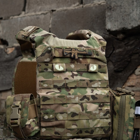 M-TAC Naszywka na rzep Tiger Eyes Laser Cut PAIR MultiCam