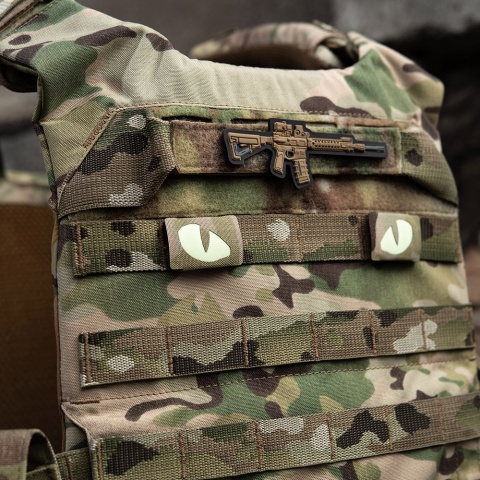 M-TAC Naszywka na rzep Tiger Eyes Laser Cut PAIR MultiCam