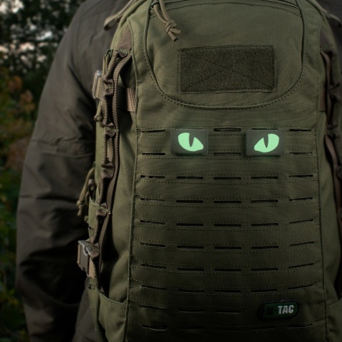 M-TAC Naszywka na rzep Tiger Eyes Laser Cut PAIR Ranger Green