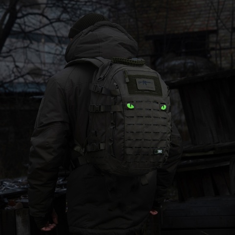 M-TAC Naszywka na rzep Tiger Eyes Laser Cut PAIR Ranger Green