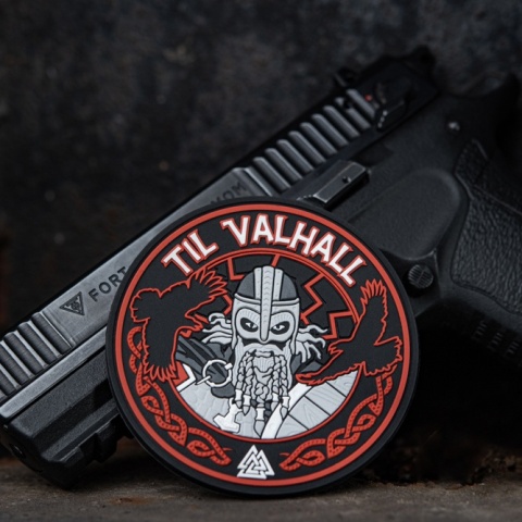 M-TAC Naszywka na rzep Til Valhall PVC Black Red