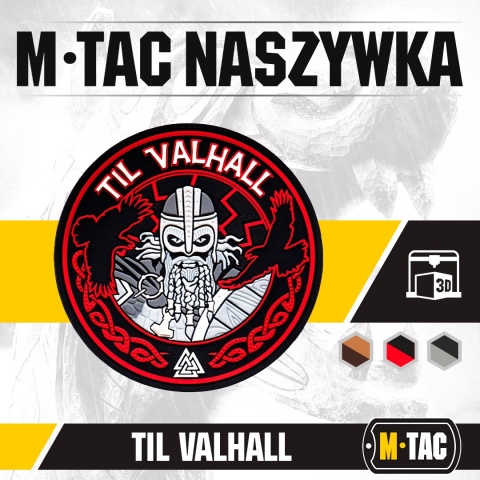 M-TAC Naszywka na rzep Til Valhall PVC Black Red