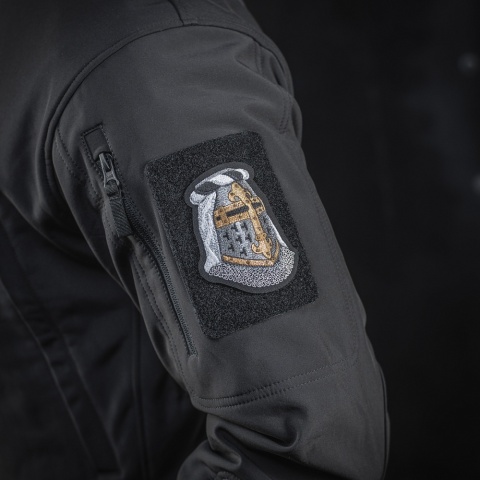 M-TAC Naszywka na rzep Topfhelm Haftowanie Black