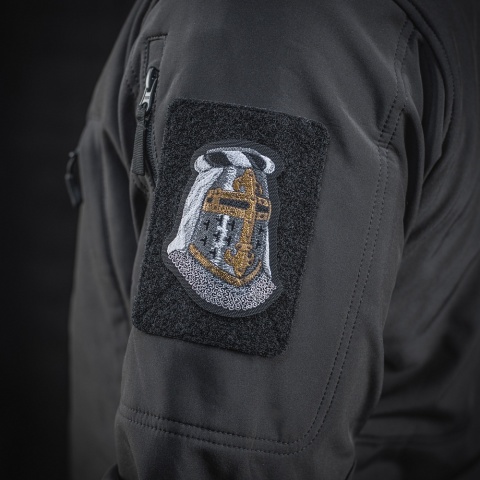 M-TAC Naszywka na rzep Topfhelm Haftowanie Black