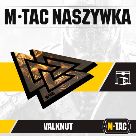 M-TAC Naszywka na rzep Valknut 3D PVC Black Coyote