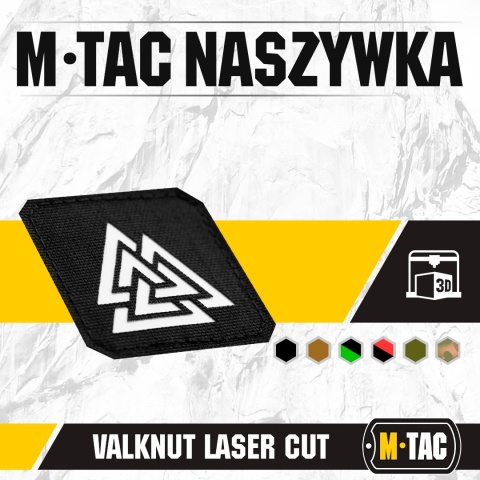 M-TAC Naszywka na rzep Valknut Laser Cut Black GID