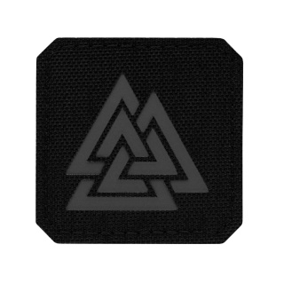 M-TAC Naszywka na rzep Valknut Laser Cut Black Grey