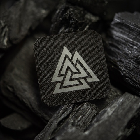 M-TAC Naszywka na rzep Valknut Laser Cut Black Grey