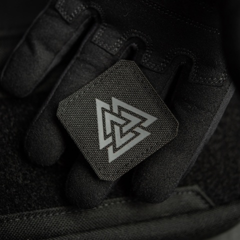 M-TAC Naszywka na rzep Valknut Laser Cut Black Grey