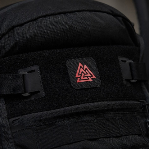 M-TAC Naszywka na rzep Valknut Laser Cut Black Red