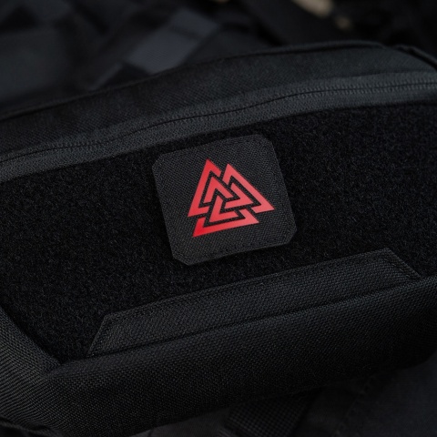 M-TAC Naszywka na rzep Valknut Laser Cut Black Red