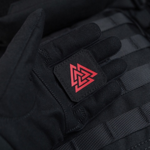 M-TAC Naszywka na rzep Valknut Laser Cut Black Red